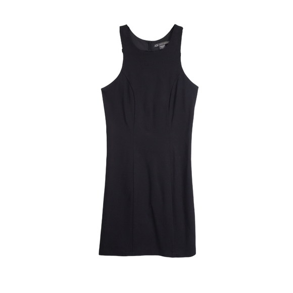 Armani Exchange Racer back Black Mini Dress Size Extra Small - Picture 8 of 8